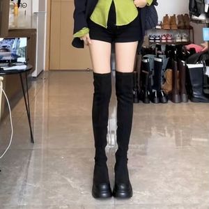 Bottes d'hiver noires imperméables en toile à talon épais de 6,5 cm pour femme Ann'S, avec fermeture éclair latérale et semelle intermédiaire en cuir véritable, soutien de la voûte plantaire - Product Image 4