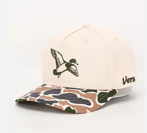 Custom <b>Men</b> Camo Duck <b>Hat</b> High Quality 5 Panel Curved Camo Brim Gorras <b>Baseball</b> Cap Animal Plain Embroidery Logo Unisex Dad <b>Hat</b> - Product Image 5
