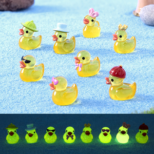 Patitos Decorativos que Brillan en la Oscuridad, Figuras de Resina en Miniatura, Estilos Creativos Surtidos, Adornos para Micropaisajes, Venta al Por Mayor - Product Image 4