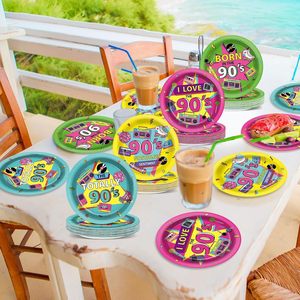 Pack d'assiettes en papier pour l'élimination pouces CMJN 9 décorations de fête à thème vacances d'anniversaire - Product Image 3