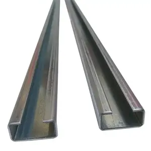 Q235B Q345b Profesi Desain Tergalvanis Slotted Unistrut C Jenis Logam Saluran Baja Balok C Channel