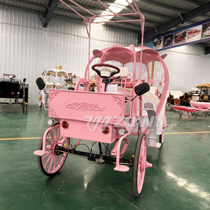 Carrosse de <span class=keywords><strong>mariage</strong></span> électrique de princesse de rêve, chariot de décoration de table, carrosse royal de luxe électrique à cheval - Product Image 3