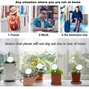 6pcs Automatic <b>Flower</b> Watering System Watering Globes PVC Automatic Small Plant Watering Balls Plant Watering System - Product Image 4