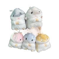 Super mignon petit hamster en peluche, pendentif, jouet en peluche, cadeau, porte-clés, pendentif de sac, vente en gros, modèle HT, logo personnalisé