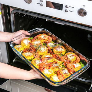 Bandeja Rectangular para Hornear de Vidrio Borosilicato de Alta Resistencia, Apta para Horno y Microondas, Utensilio de Cocina - Product Image 6