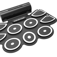 Batterie de percussions numérique KONIX MD760, style basse, avec pads en maille électronique et en plastique