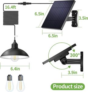 1200lm LED lumière de grange <span class=keywords><strong>intérieur</strong></span>/extérieur plafonnier à énergie <span class=keywords><strong>solaire</strong></span> pour application de jardin - Product Image 6
