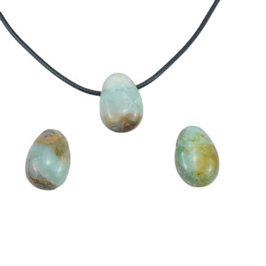 Miss Stone Men Custom 30mm Tear Drop Anden Blue Opal COLLAR COLGANTE para Show - Product Image 1