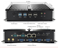 Mini PC Industrial con 8GB/16GB DDR4, 256GB SSD, 2HD, I3 I5 I7, Sistema de Refrigeración sin Ventilador, Windows 10, ITX Integrado, en Stock