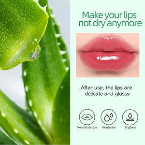 Aloe Vera Lip Balm Moisturizing Lip Care 24 Hour Nourishment Smooth Lip Lines Relieve Dryness Non <b>Sticky</b> Glossy Lip Treatment - Product Image 4