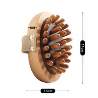 Brosse anti-cellulite pour le corps, brosse de massage apaisante en bambou avec coussin d'air pour huile essentielle, peigne de massage pour le cuir chevelu, masseur corporel