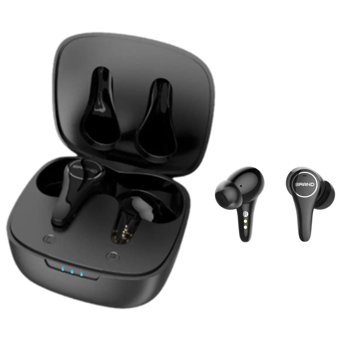 Earphone In-Ear Gaming ANC Nirkabel Bluetooth 5.3 TWS Kualitas Tinggi dengan 6 Mic