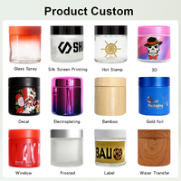 Pot en verre ambré personnalisé avec logo, 1-18 oz, protection UV, pot en verre brun CR avec couvercle hermétique – Vente chaude