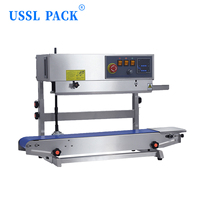 FRB-770II Scelleuse verticale semi-automatique réglable en acier inoxydable pour sacs, machine de thermoscellage continu pour aliments et snacks