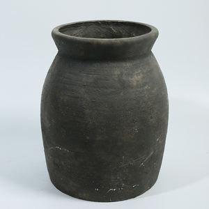 Vaso Decorativo Retro de Boca Larga em Design Japonês Branco e Preto para Flores - Product Image 5