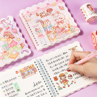 Kawaii niedlichen Cartoon Briefpapier Student Kinder niedlichen Cartoon Spulen buch niedlichen Kaninchen und Mädchen Notizbuch