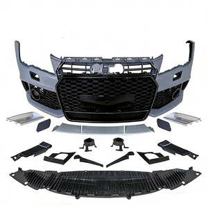 Kit Carrozzeria per Auto A7 S7 C7, Aggiornamento Stile RS7, <span class=keywords><strong>Paraurti</strong></span> <span class=keywords><strong>Anteriore</strong></span> con Griglia Frontale e Logo a 4 Anelli per <span class=keywords><strong>AUDI</strong></span> A7 S7 C7 2009-2015 - Product Image 3