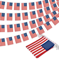 Drapeaux en polyester, mini drapeaux nationaux, guirlandes de drapeaux, décorations promotionnelles pour bars sportifs en plein air, fanions pour les États-Unis et le Mexique