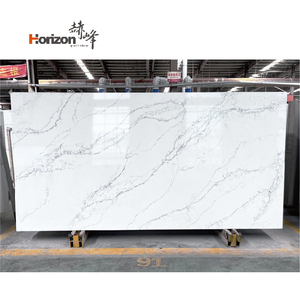 Chất lượng cao nhân tạo Quartz slab 6 mét Trắng calacatta đá thạch anh 2cm slab quartzit giá trắng thạch anh tấm - Product Image 1