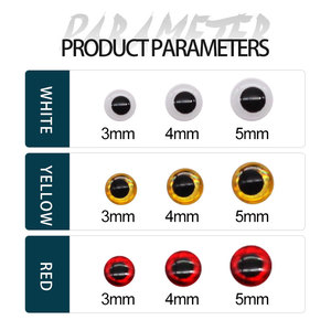 Realistico olografico artificiale 3D <span class=keywords><strong>occhi</strong></span> finti per fare esca da pesca mosca legante fai da te strumento <span class=keywords><strong>di</strong></span> pesca per pesca in acque profonde - Product Image 6