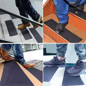 Cinta Adhesiva Antideslizante de Carburo de Silicio Negra, Resistente al Agua, para Seguridad en Pisos y Escaleras - Product Image 2