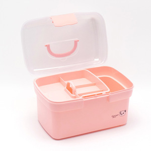 <b>Plastic</b> Storage <b>Box</b> Rectangle Light Blue Eco-Friendly Food Container With Handle For Household Use - Product Image 5