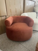 Fauteuil de luxe paresseux, chaise de salon, nordique, moderne, loisirs, salon, chambre à coucher, meubles en tissu velours et laine d'agneau