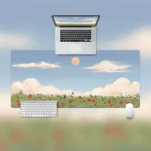 Fabrika fiyat özel logo baskılı aşınmaya dayanıklı bilgisayar klavye Mousepads genişletilmiş ofis Deskmat kare fare altlığı