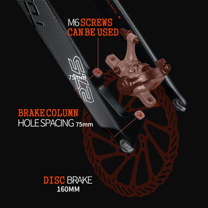 Forcella MTB TOSEEK 28.6mm per Fat Bike, Forcelle <span class=keywords><strong>a</strong></span> Sospensione Diritte 26 27.5 29 Pollici in Fibra di Carbonio per Mountain Bike BMX con Freno <span class=keywords><strong>a</strong></span> Disco - Product Image 4