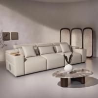 Motorisierte Sofa-Sessel-Sektionen, Relaxsessel, Möbel für das Wohnzimmer, PU-Villa, elektrisches Schiebe-Schlafsofa, verstellbare Mehrsitzer