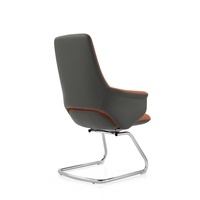 Chaise de visiteur de luxe en cuir PU, style italien moderne, chaises de bureau professionnelles pour la maison, avec base en métal chromé pour le bureau