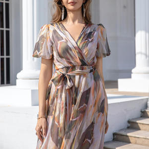 Dubaï Vêtements <span class=keywords><strong>Djellaba</strong></span> musulmane Vêtements pour femmes Robe à fleurs Robe de soirée Vente en gros - Product Image 4