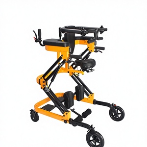 Rehabilitation Standing <b>Frame</b> <b>Walker</b> Gait Trainer Lower Limbs Mobility Aids with Dual Gas Lift Support Foldable <b>Walker</b> For Adult - Product Image 1