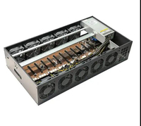 5.5CM Spacing B250 Motherboard 12 Gpu Server case 12 Card Gpu case with 2500w 3300w Power Supply Gpu case