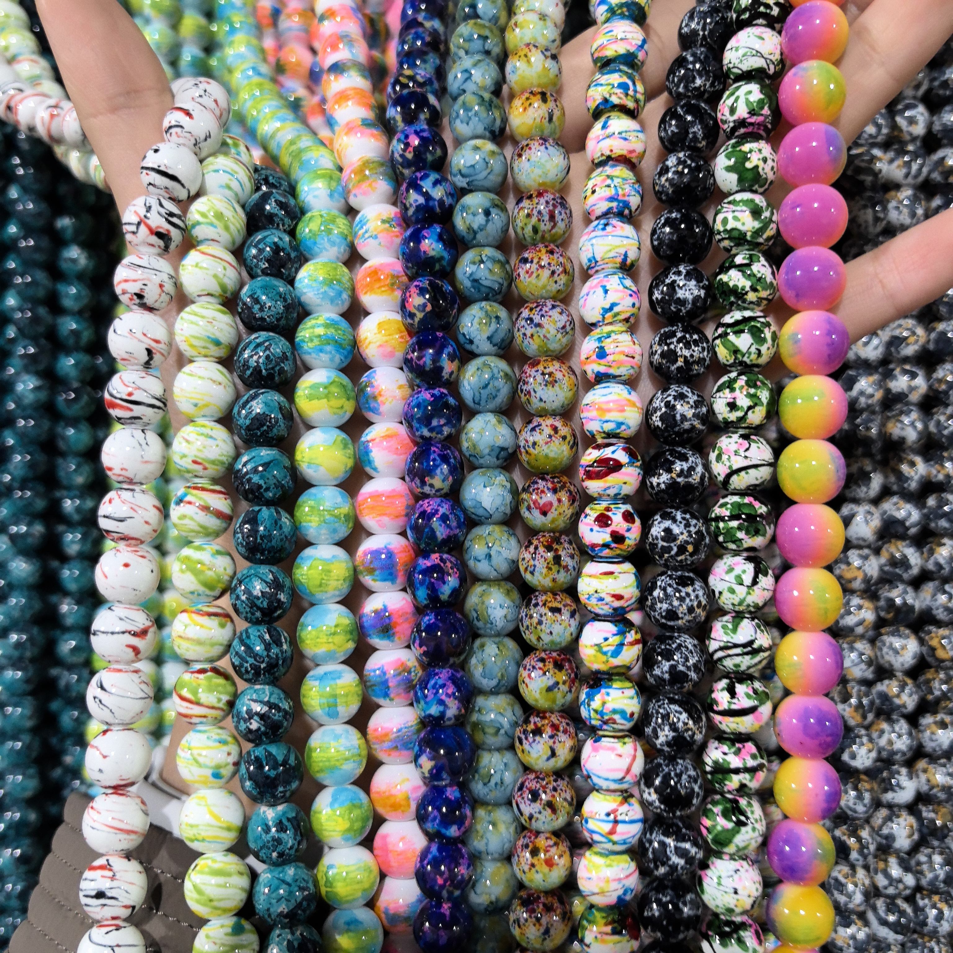 Round Beads For Glass Beads Bulk Sale Crystal Tyre Glass Beads