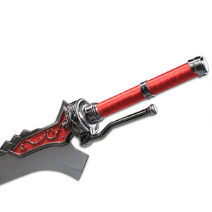 Vendita calda 125cm 2.1kg decorazione Cosplay spada giocattolo diavolo può piangere Nero rosso spada della regina - Product Image 3
