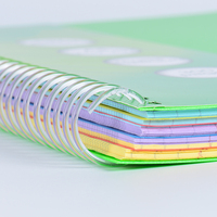 Article Chaud le Plus Vendu Carnet à Spirale Professionnel à Pages Intérieures Lignées en Français, Format Grand A4, Série de Couleurs Multiples en Option
