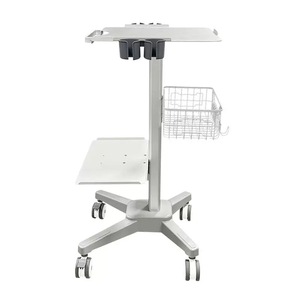 Xe đẩy thiết bị y tế cơ sở đúc hợp kim nhôm (với cốc thăm dò HAI LỖ + Giỏ dây sắt) - Product Image 3