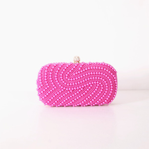 Europa En De Verenigde Staten Nieuwe Dames Diner Tas Handtas Roze Parel Met Ketting Diner Clutch Groothandel - Product Image 2