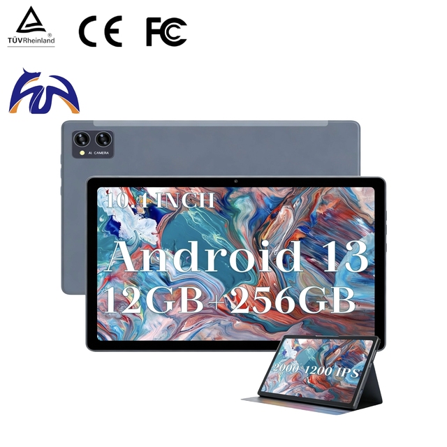 Factory Discount Offer Android 15 Tablet 10.4 Inch 12GB+256GB Octagon Processor FHD IPS Display for Education and Business