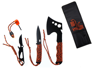 Ensemble d'outils de survie pour le camping, hache-hache, <span class=keywords><strong>multi</strong></span>-outils avec couteau de chasse tactique et allume-feu - Product Image 1