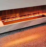 Cheminée électrique moderne en acier SEFIRE avec télécommande, vapeur 3D, design intégré pour appartements