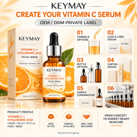 Sérum Visage Hydratant Éclaircissant Léger à la Vitamine C et à l'Acide Hyaluronique – Marque Privée OEM ODM Vente en Gros