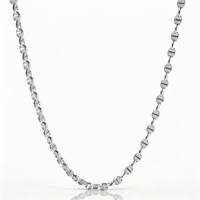 Collier en argent 925 style punk, vente en gros d'usine, chaîne à maillons en forme de nez de cochon de 4/5 mm, bijoux en argent fin, cadeau de mariage pour hommes et femmes