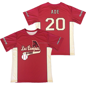 Uniforme de baseball à deux boutons avec maille de broderie, ensemble d'uniformes de baseball à 2 boutons, chemises en jersey de baseball à sublimation - Product Image 2