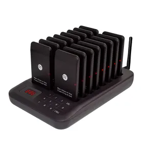 Touching Keyboard CTP302 16 Vibrating Pagers Wireless Coaster Guest Buzzer Restaurant Pager Service Paging System for Cafe