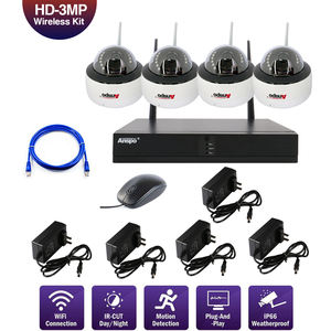 Anspo 4ch 3.0MP Kit de caméras de sécurité sans fil CCTV avec enregistreur NVR de haute qualité IP WIFI Dome night <span class=keywords><strong>visio</strong></span> - Product Image 2