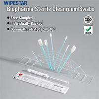 WIPESTAR Swab Steril untuk Ruang Bersih, Sesuai Standar AAMI ISO13485, Swab Ujung Busa Steril Gamma untuk Pembersihan Biopharma