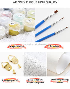 Kit <span class=keywords><strong>de</strong></span> peinture à l'huile par numéros, vente en gros, OEM ODM, personnalisé, pour adultes débutants, peinture à l'huile nue - Product Image 5