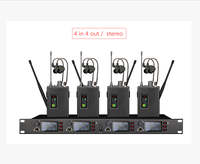 Système de monitoring intra-auriculaire sans fil stéréo/mono 2/4/8 canaux, système mono, émetteurs de poche, fréquences UHF, montage en rack, empilable